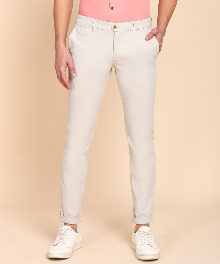 PARX Slim Fit Men Beige Trousers - Buy 