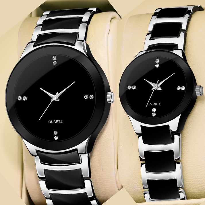 couple watch silver