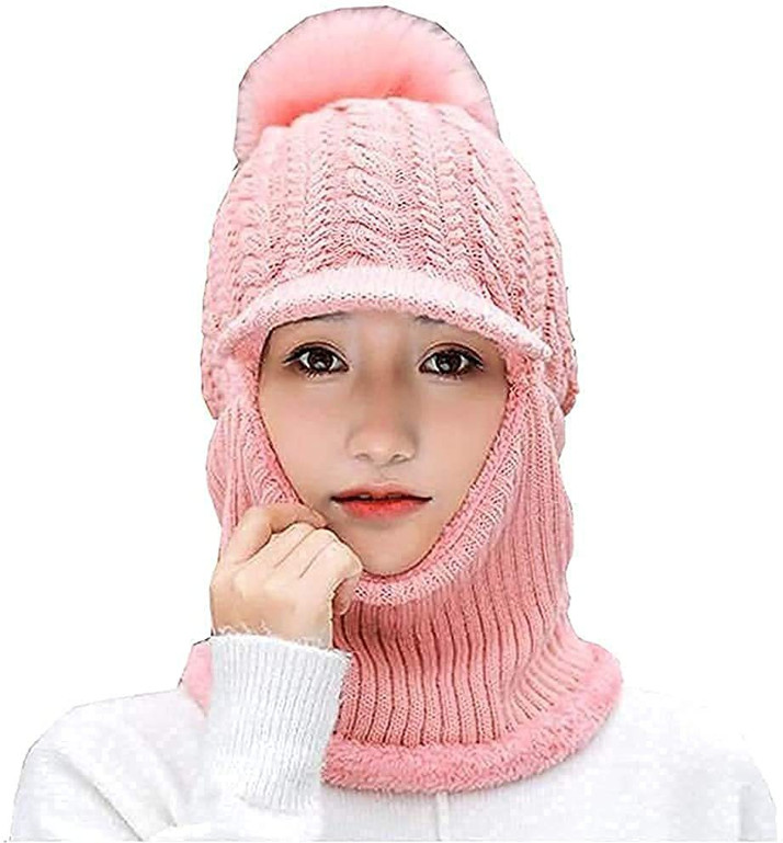 Warm Winter Knitted Hats Add Fur Lined 