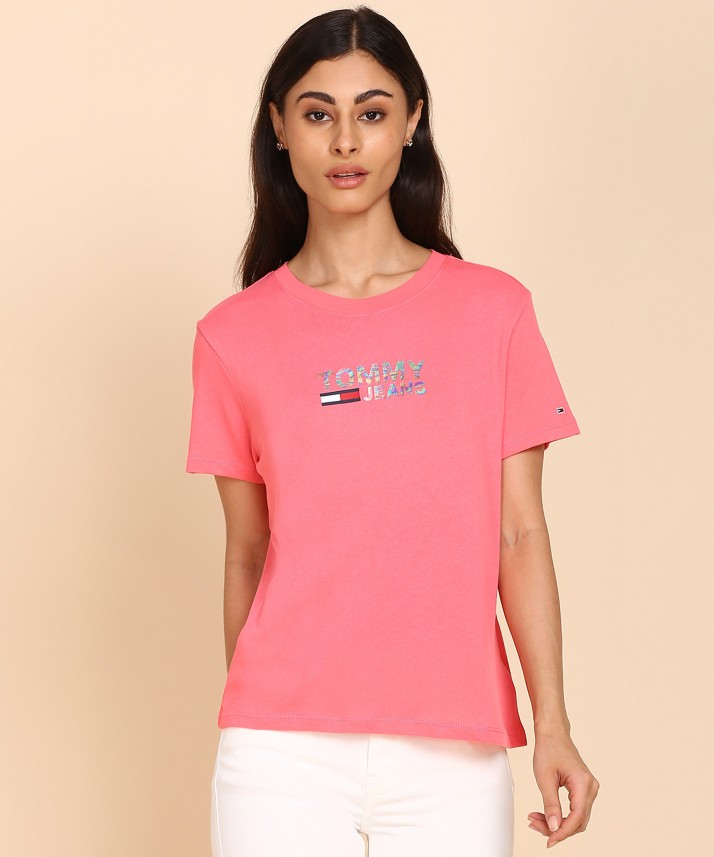 tommy hilfiger women's pink shirt