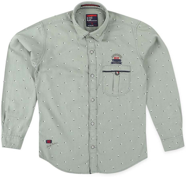 Volume Zero Boys Printed Casual Green 