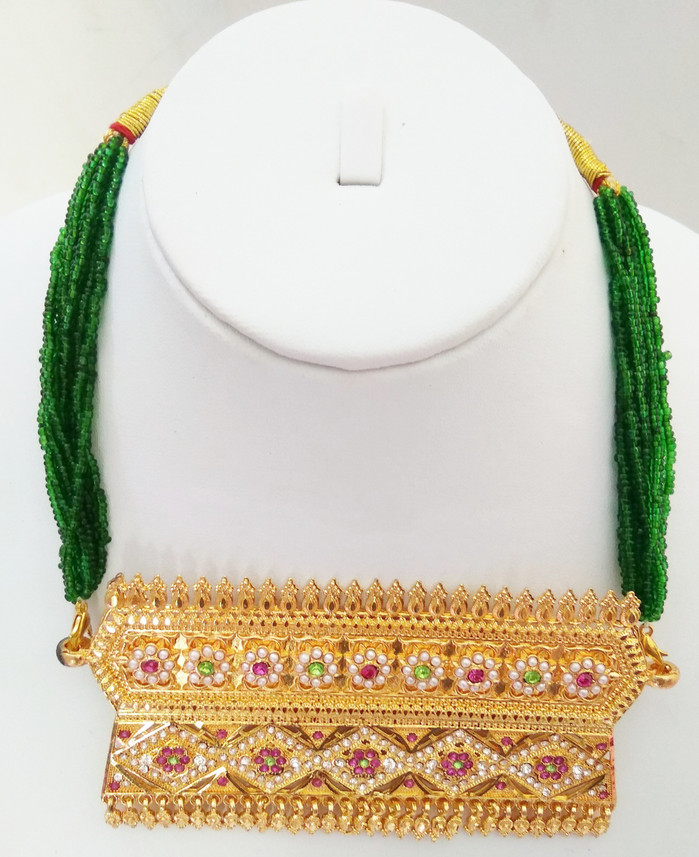 Onyx Gold-plated Plated Brass Choker 