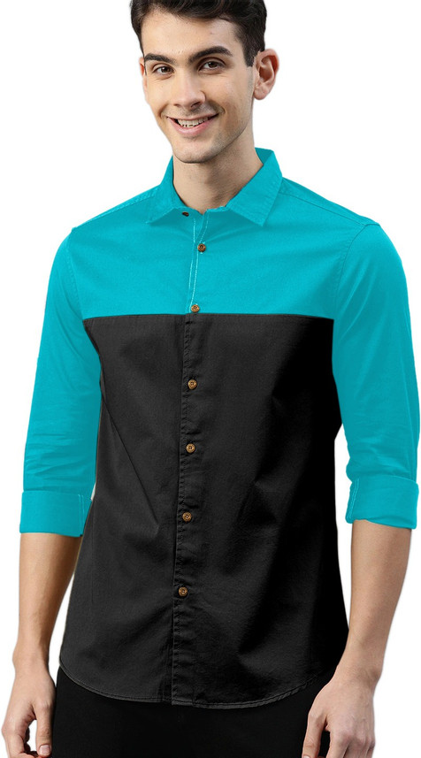 FINIVO FASHION Men Color Block Casual 