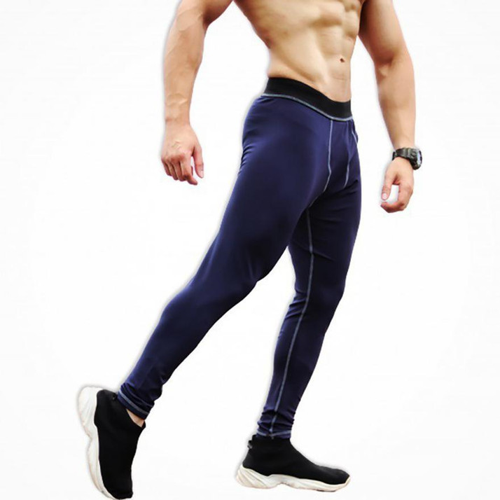 Gymx Solid Men Blue Tights - Buy Gymx 