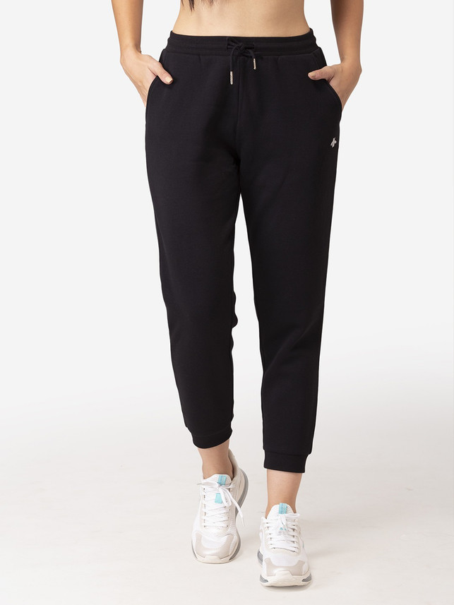 Red Tape Solid Women Black Track Pants 