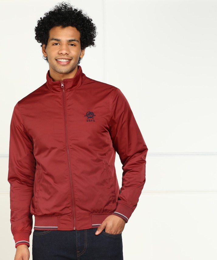 us polo assn full sleeve solid men's jacket