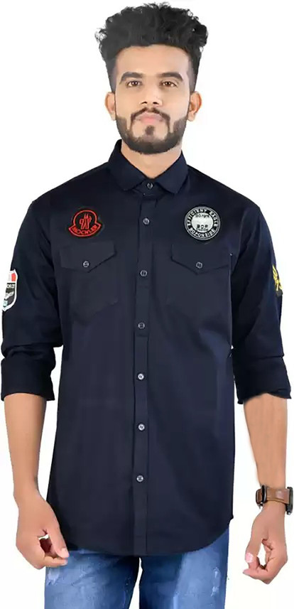 WDS Men Solid Casual Blue Shirt - Buy 