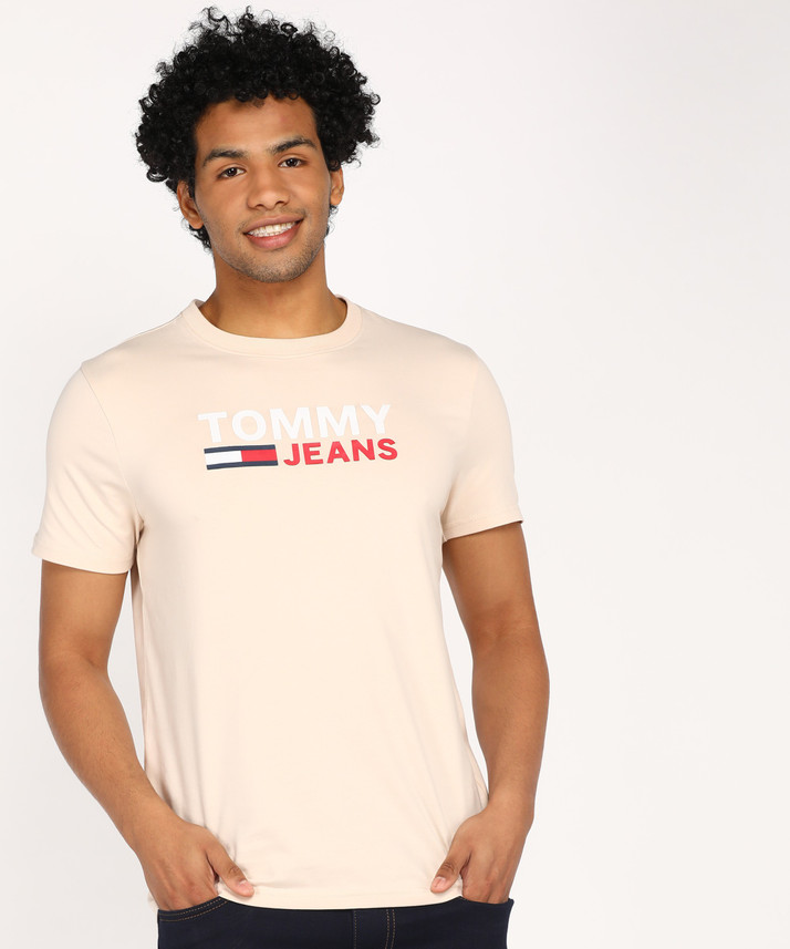 tommy hilfiger beige t shirt
