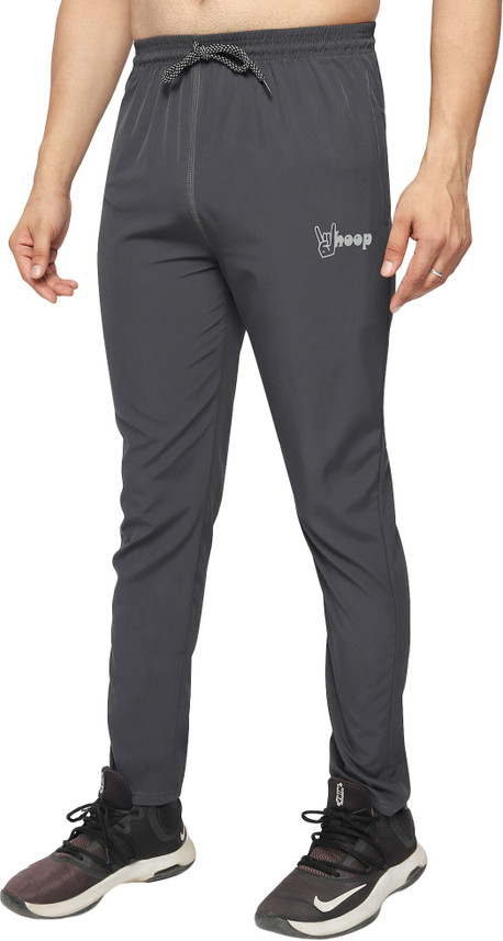 TheWhoop Solid Men Grey Track Pants 