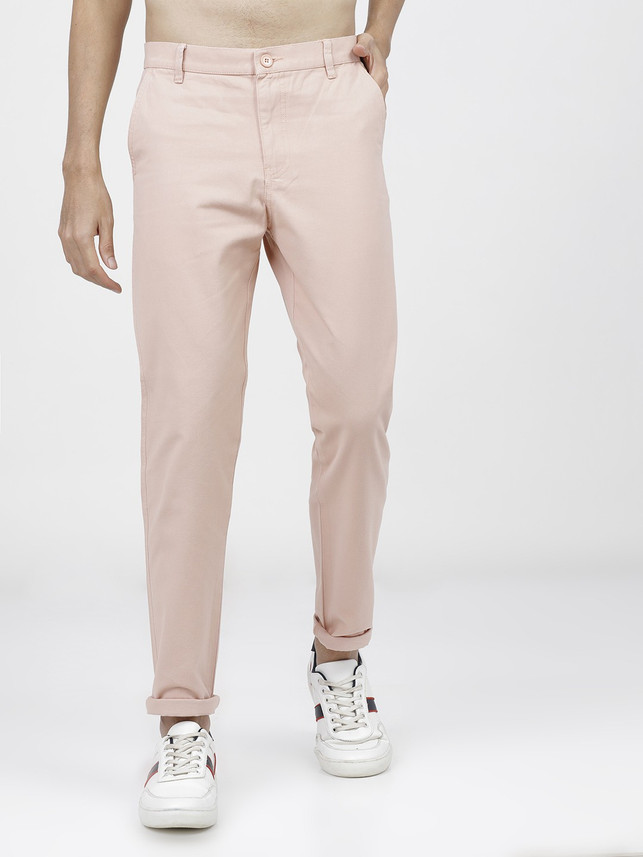 KETCH Slim Fit Men Pink Trousers - Buy 