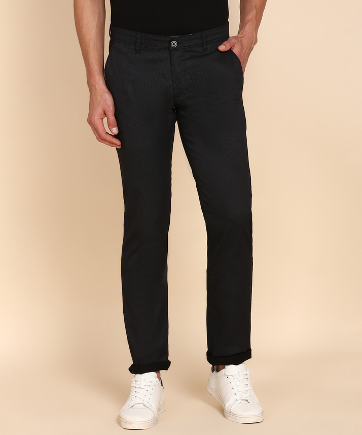 PARX Regular Fit Men Black Trousers 