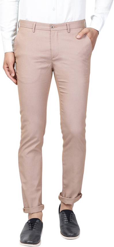 Blackberrys Slim Fit Men Pink Trousers 