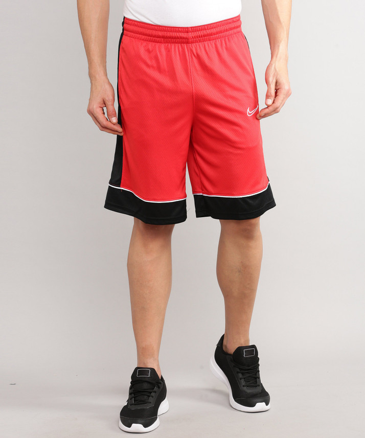 NIKE Color Block Men Red Sports Shorts 