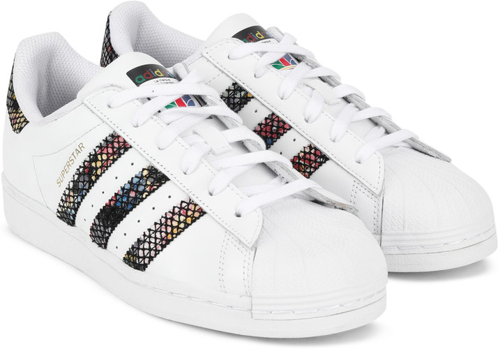 ADIDAS ORIGINALS SUPERSTAR W Floral Twist Stripe White Black Multi Women  FW3692 $55.00 - PicClick