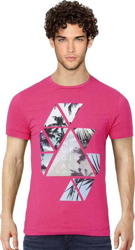 JACK \u0026 JONES Printed Men Round Neck 