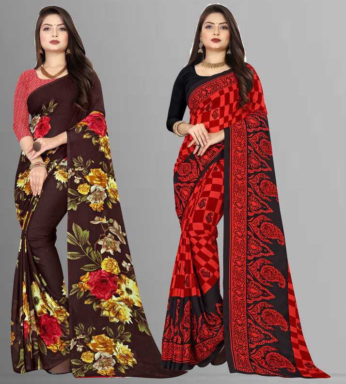 Buy Anand Sarees Floral Print Daily 