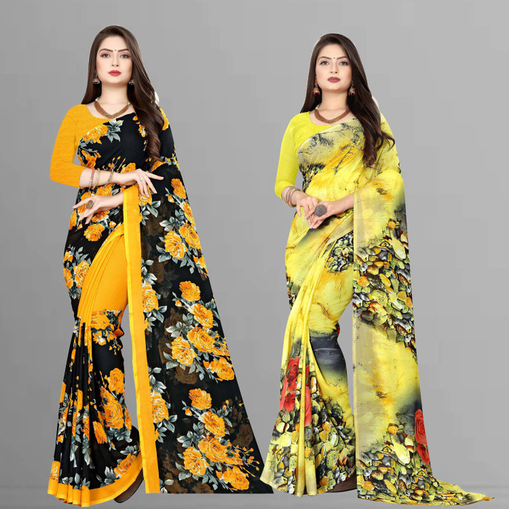 Buy Anand Sarees Floral Print Daily 