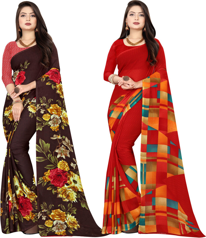 Buy kashvi sarees Printed Daily Wear 