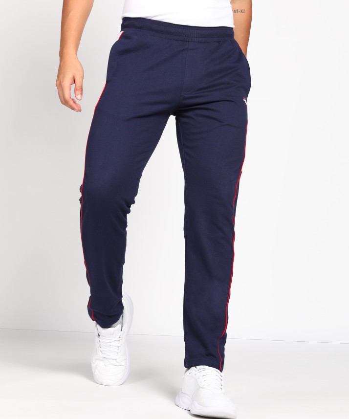 fila solid men's track pants