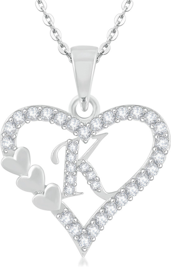 Silver Gold plated Heart Diamond 