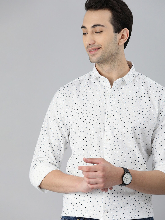 Mast \u0026 Harbour Men Printed Casual White 