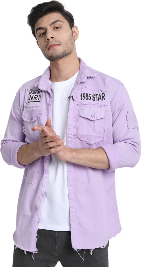 light purple denim jacket