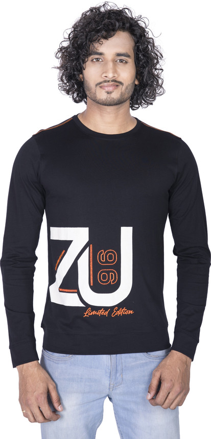 Zulements Typography Men Round Neck 