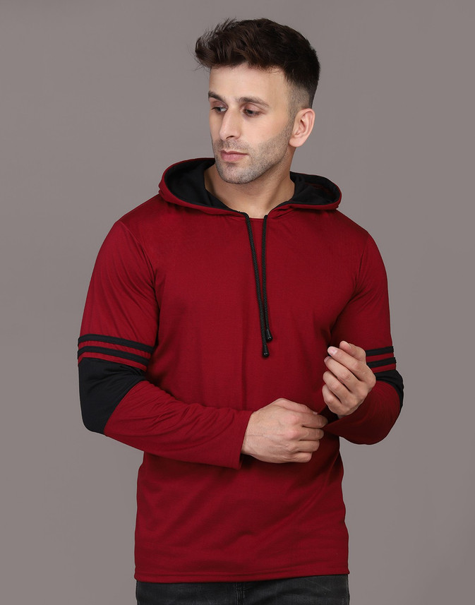 HIGHLANCETSHIRT Solid Men Hooded Neck 