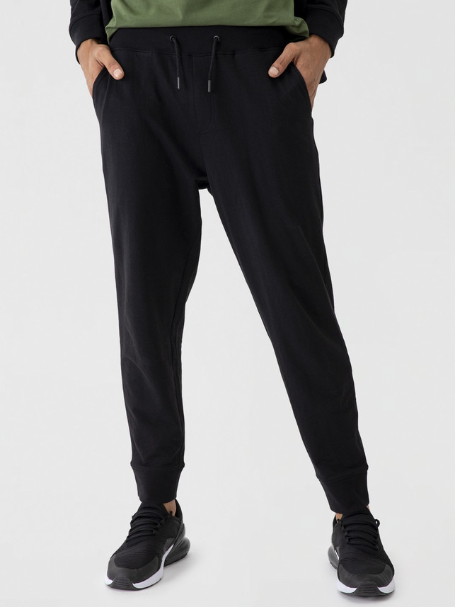 Damensch Solid Men Black Track Pants 