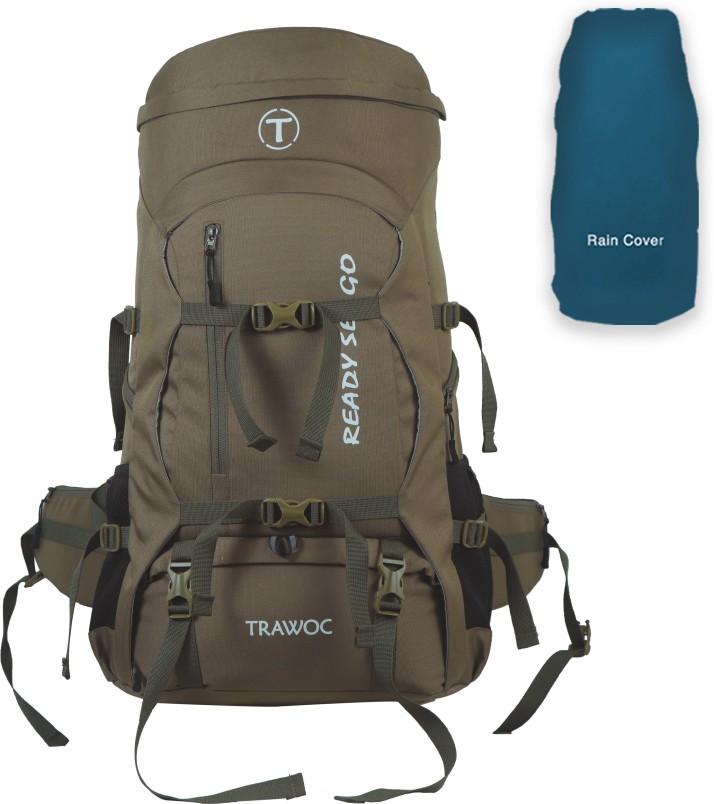 TRAWOC 85L Travel Backpack for Hiking Trekking Bag Camping Rucksack BLACK 