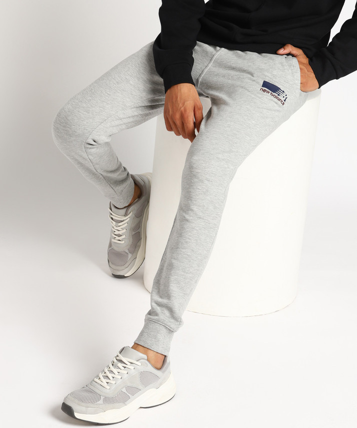 New Balance Solid Men Grey Track Pants 
