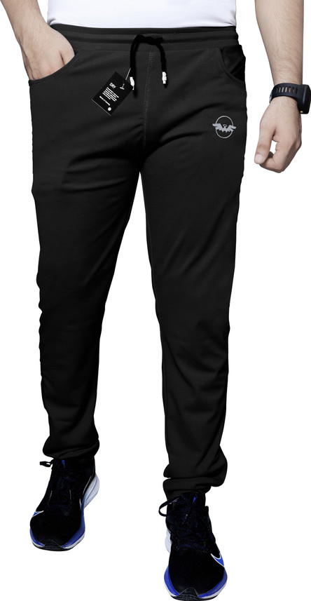 mens lower Solid Men Black Track Pants 