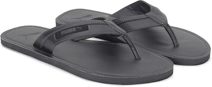 puma flip flops leather