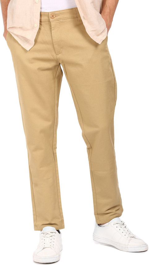 RUGGERS Regular Fit Men Beige Trousers 