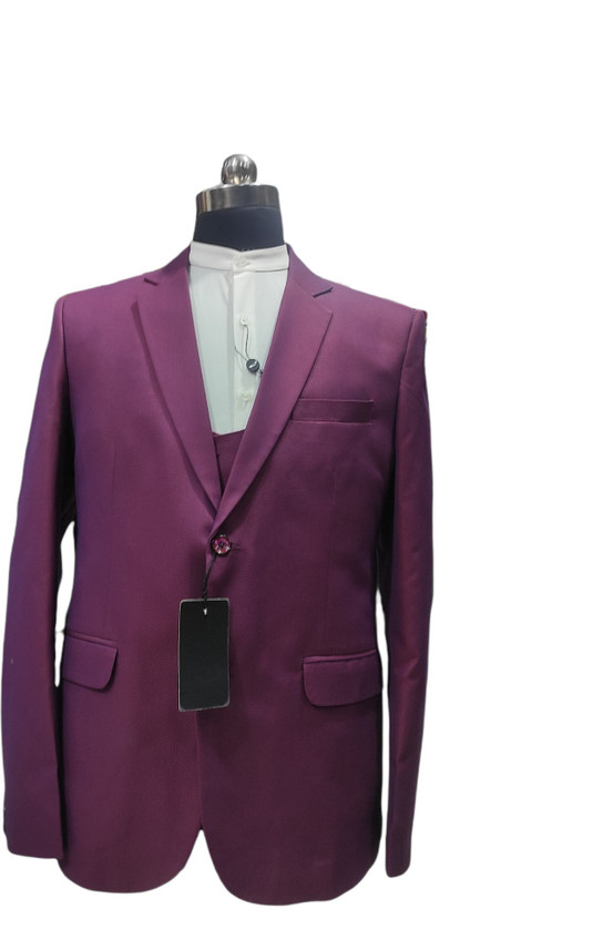 DSTYLE 3 PEICE COAT PANT Solid Men Suit 