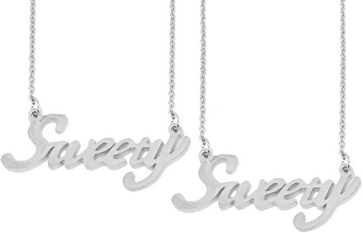 Letter Locket Pendant Necklace 