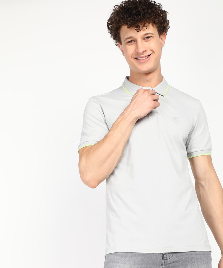 Van Heusen Flex Solid Men Polo Neck 