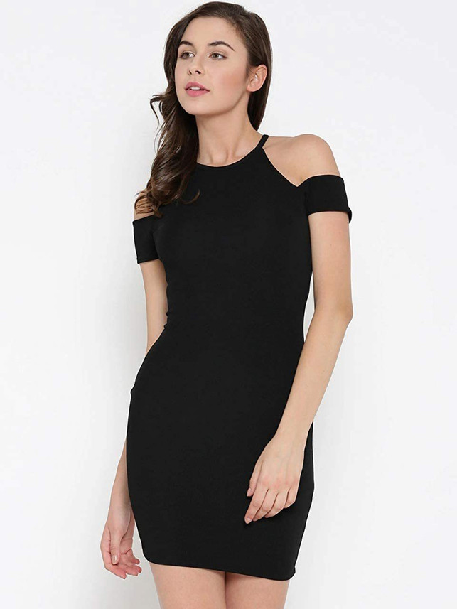 Women Bodycon Black Dress 