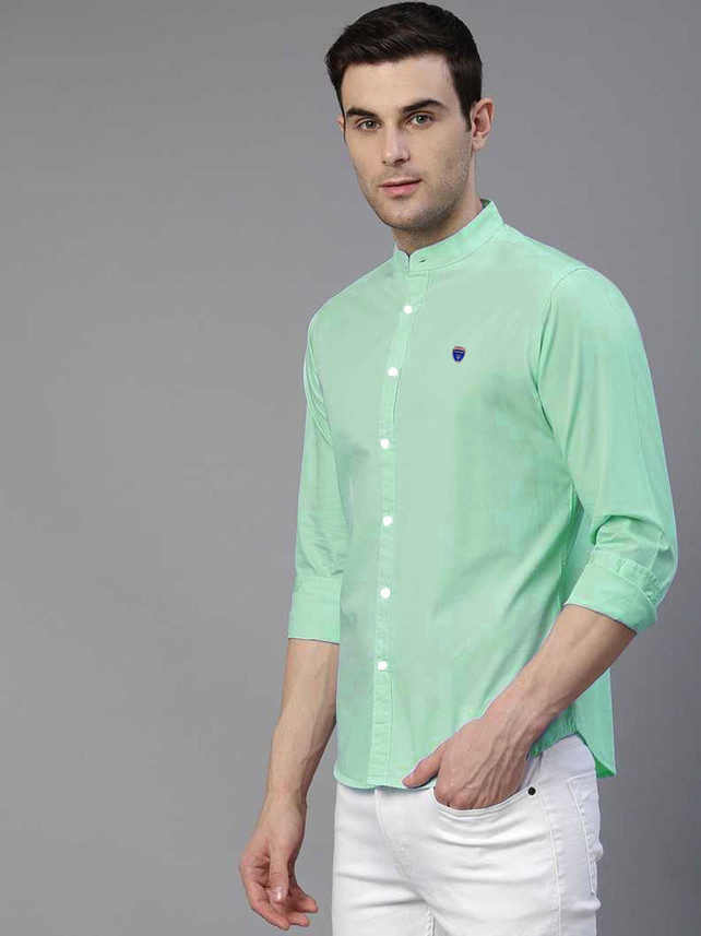 Buy sea green FUBAR Men Solid Casual 