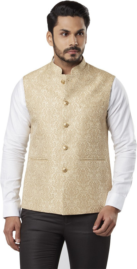Raymond Floral Print Men Waistcoat 