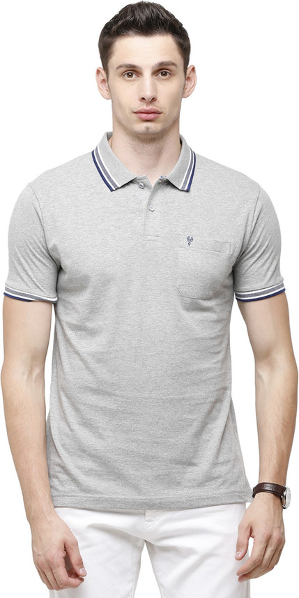 Classic Polo Solid Men Polo Neck Grey T 