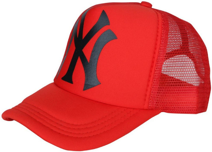 NY Printed Half Net Caps, Trucker Cap 