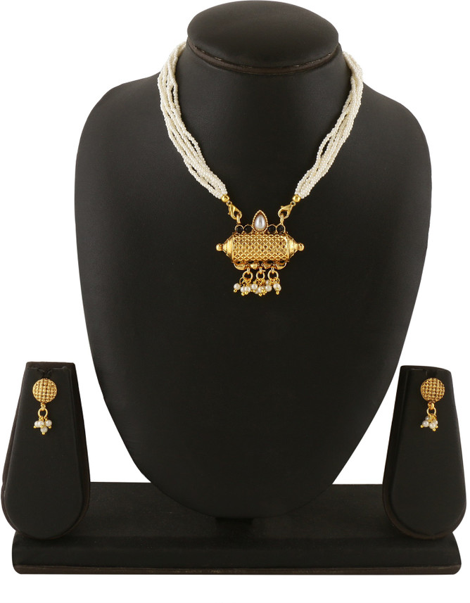 Parna Gold Plated Thushi Necklace Set 