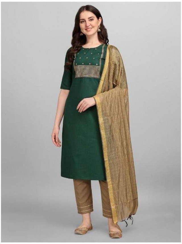 Women Kurta, Pant And Dupatta Set 