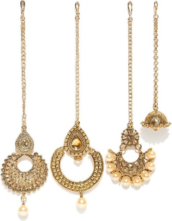 ZAVERI PEARLS Zinc Maang Tikka Price in 