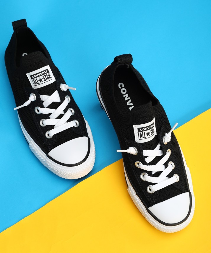 converse black sneakers flipkart