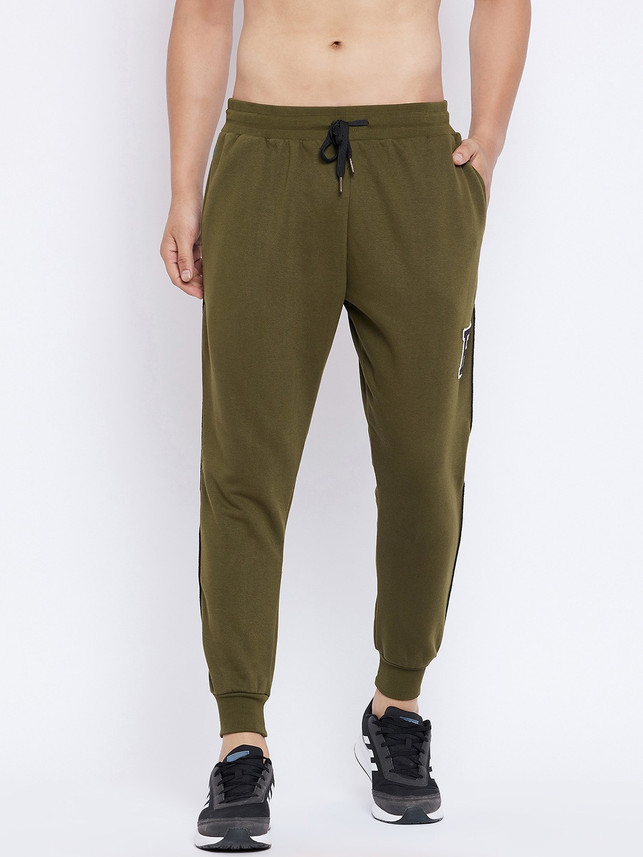 FUGAZEE Solid Men Olive Track Pants 