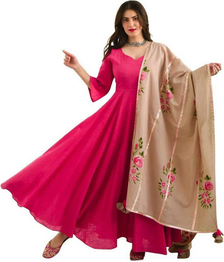 NGUDI Women Gown and Dupatta Set - Buy 