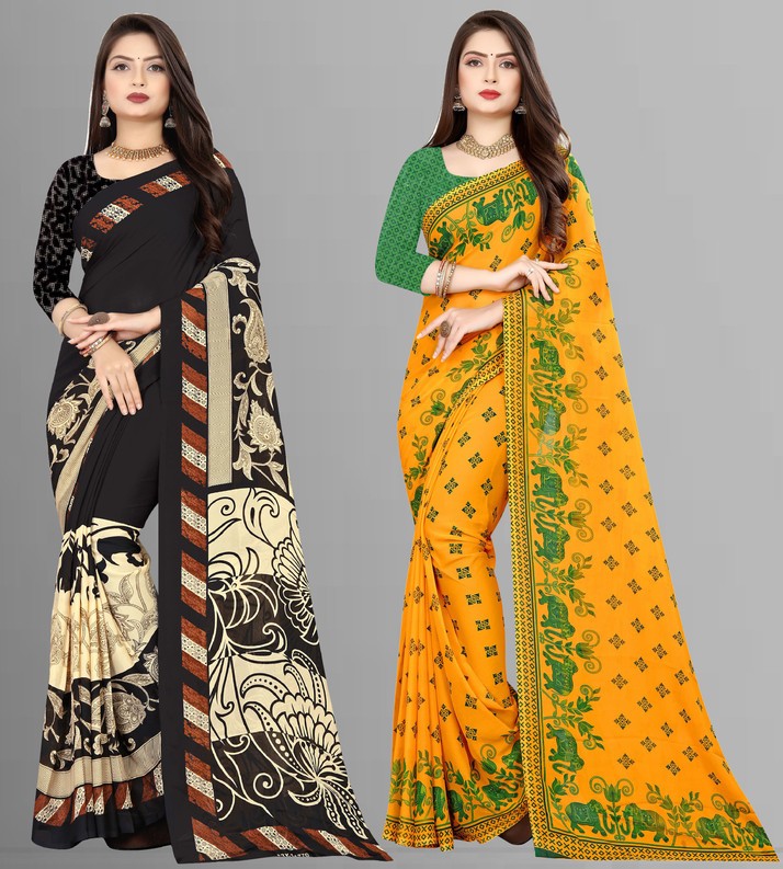 Buy Anand Sarees Floral Print Daily 