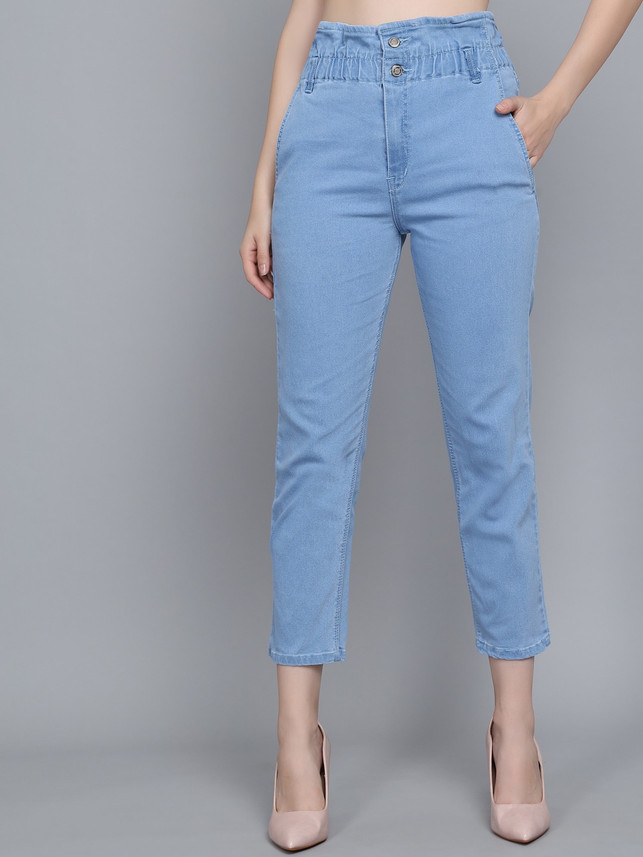 AKACY Boyfriend Women Light Blue Jeans 